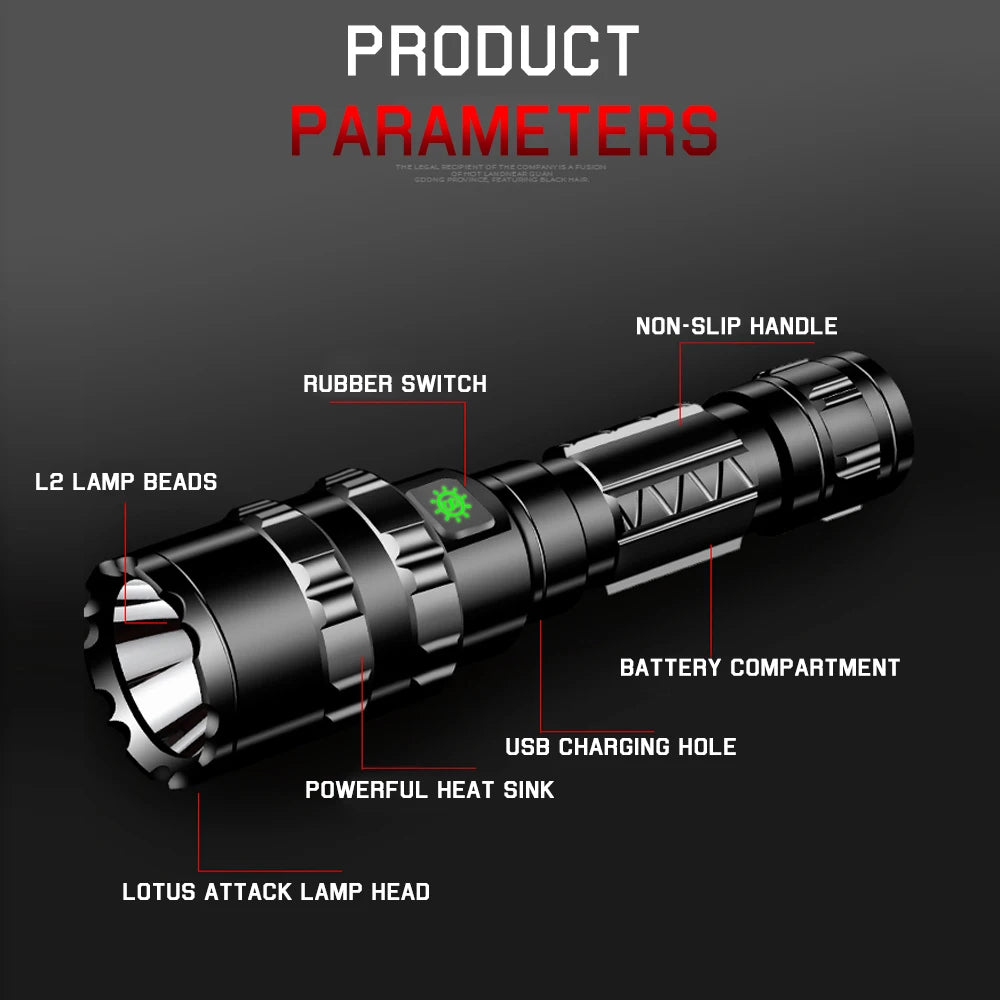 High Power Tactical Flashlight